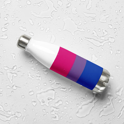 Botella de agua de acero inoxidable Bandera Bisexual