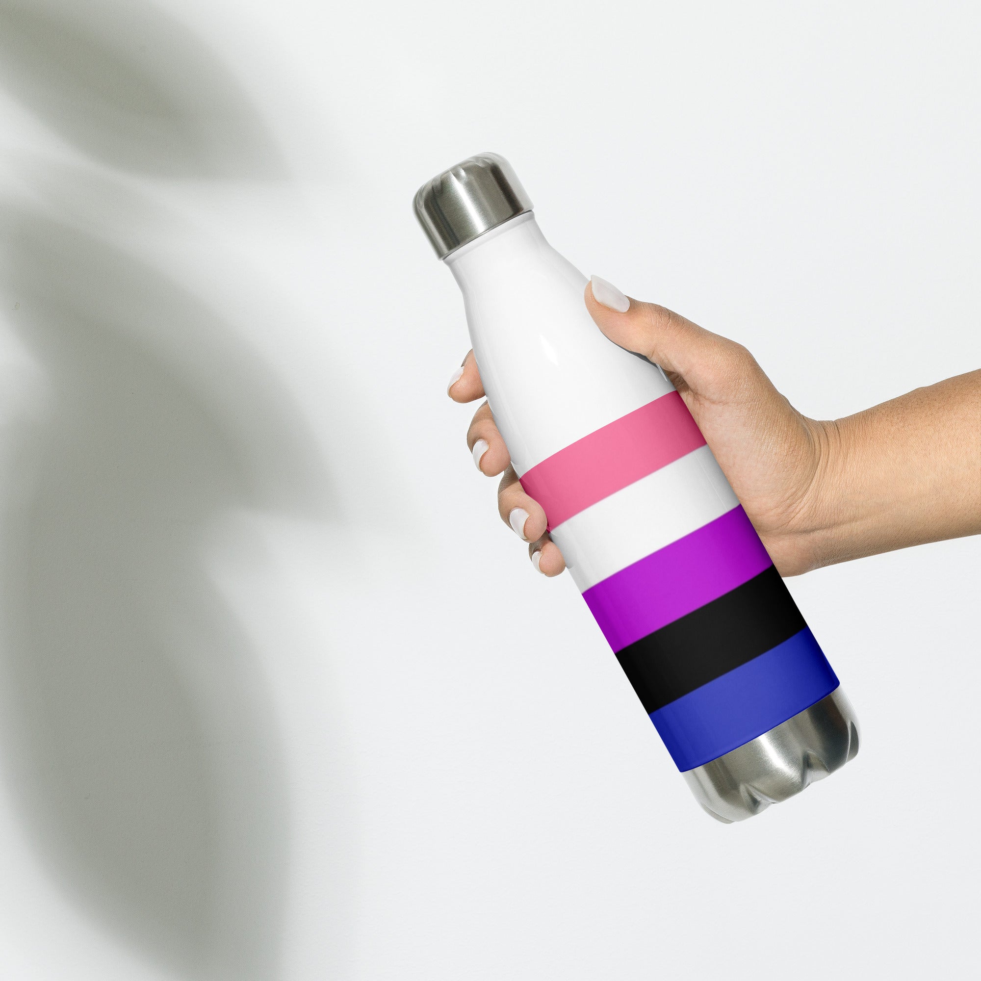 Botella de agua de acero inoxidable Genderfluid Pride