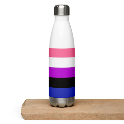 Stainless Steel Water Bottle Genderfluid Pride