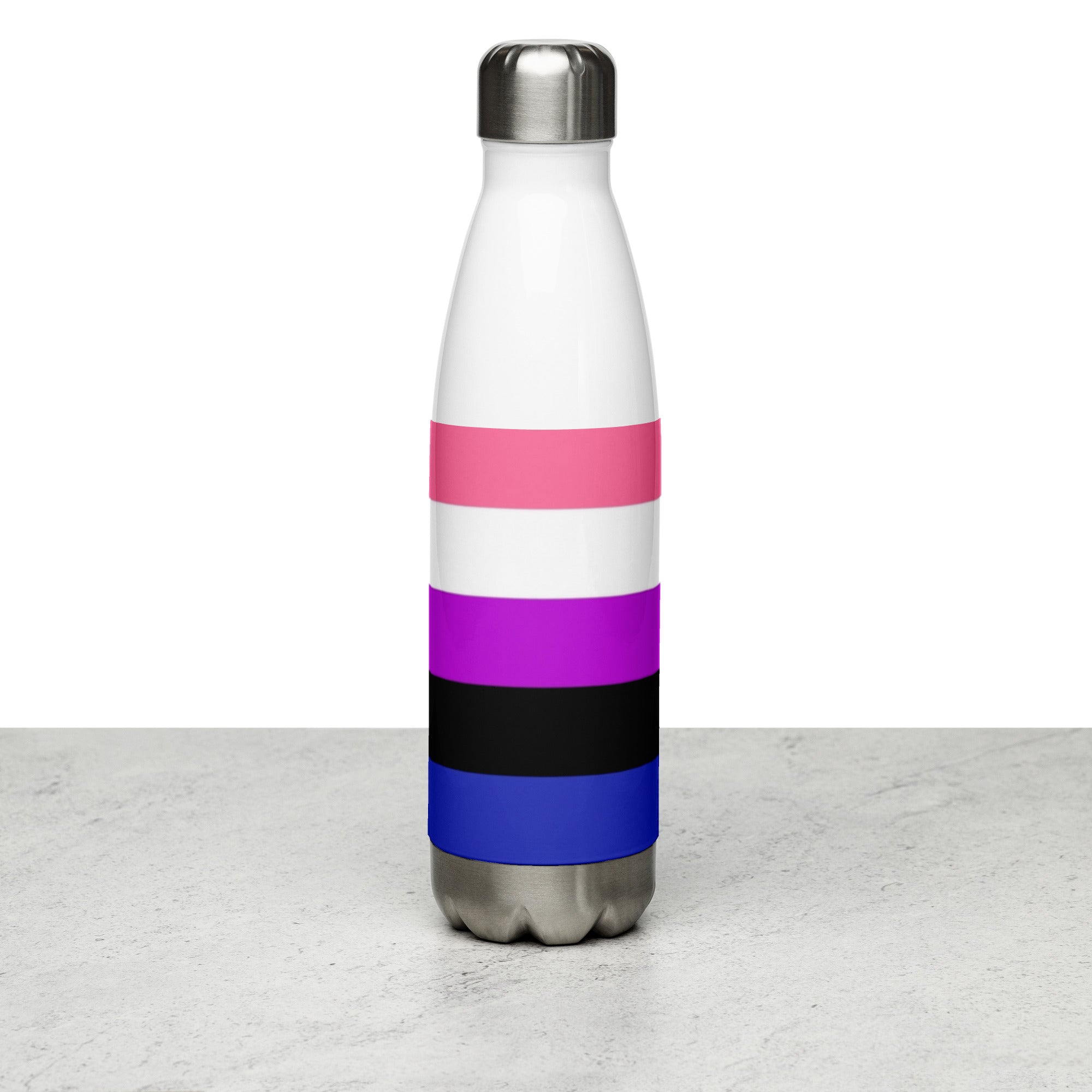 Botella de agua de acero inoxidable Genderfluid Pride