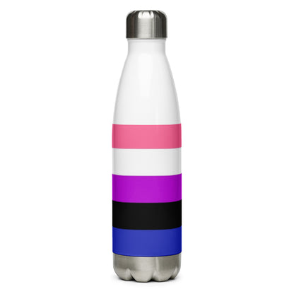 Botella de agua de acero inoxidable Genderfluid Pride