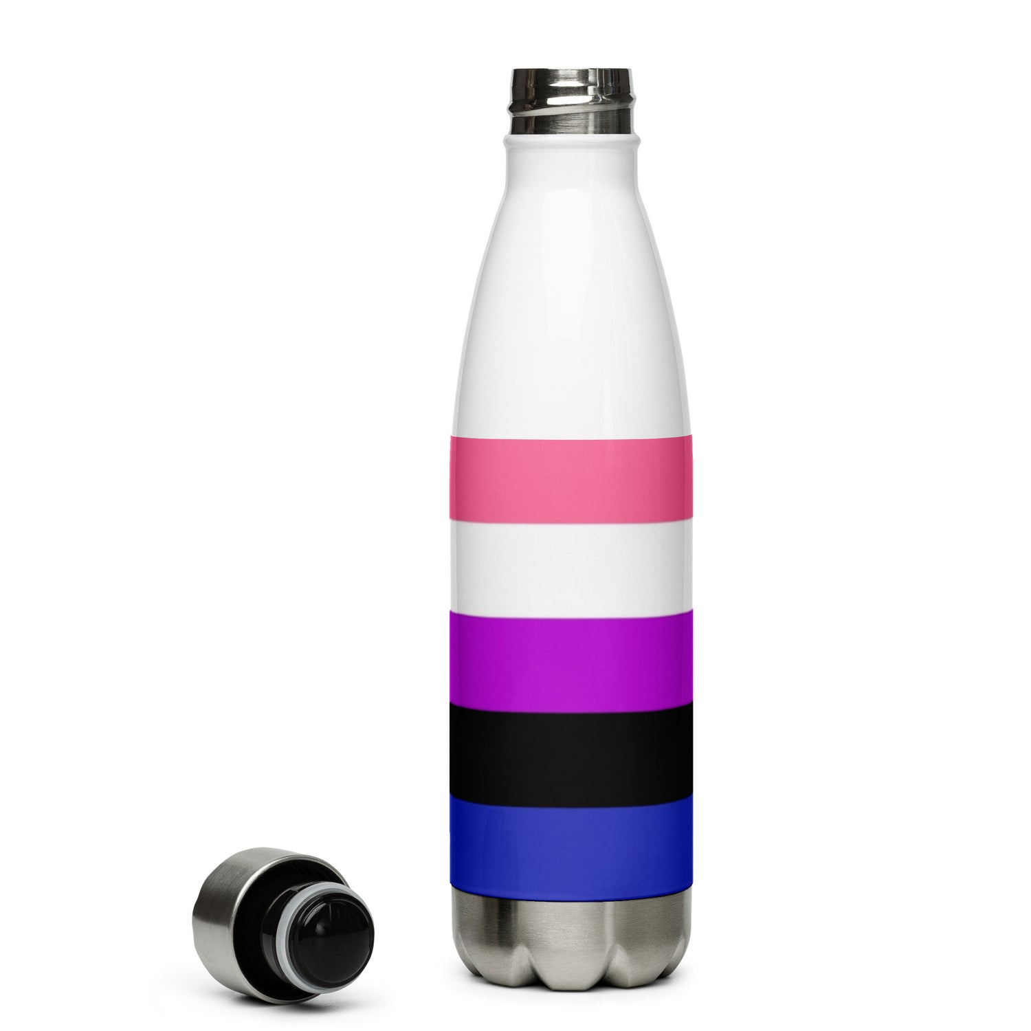 Stainless Steel Water Bottle Genderfluid Pride