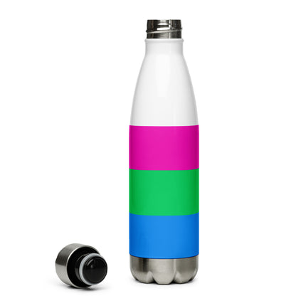 Stainless Steel Water Bottle Polysexual Flag