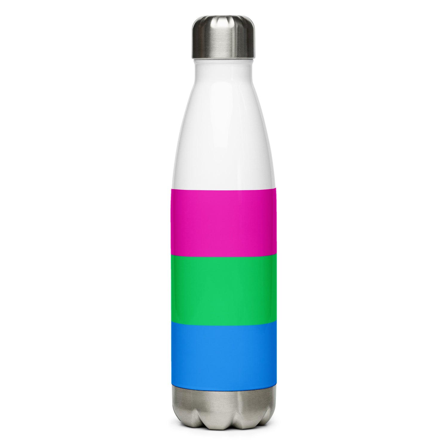 Stainless Steel Water Bottle Polysexual Flag