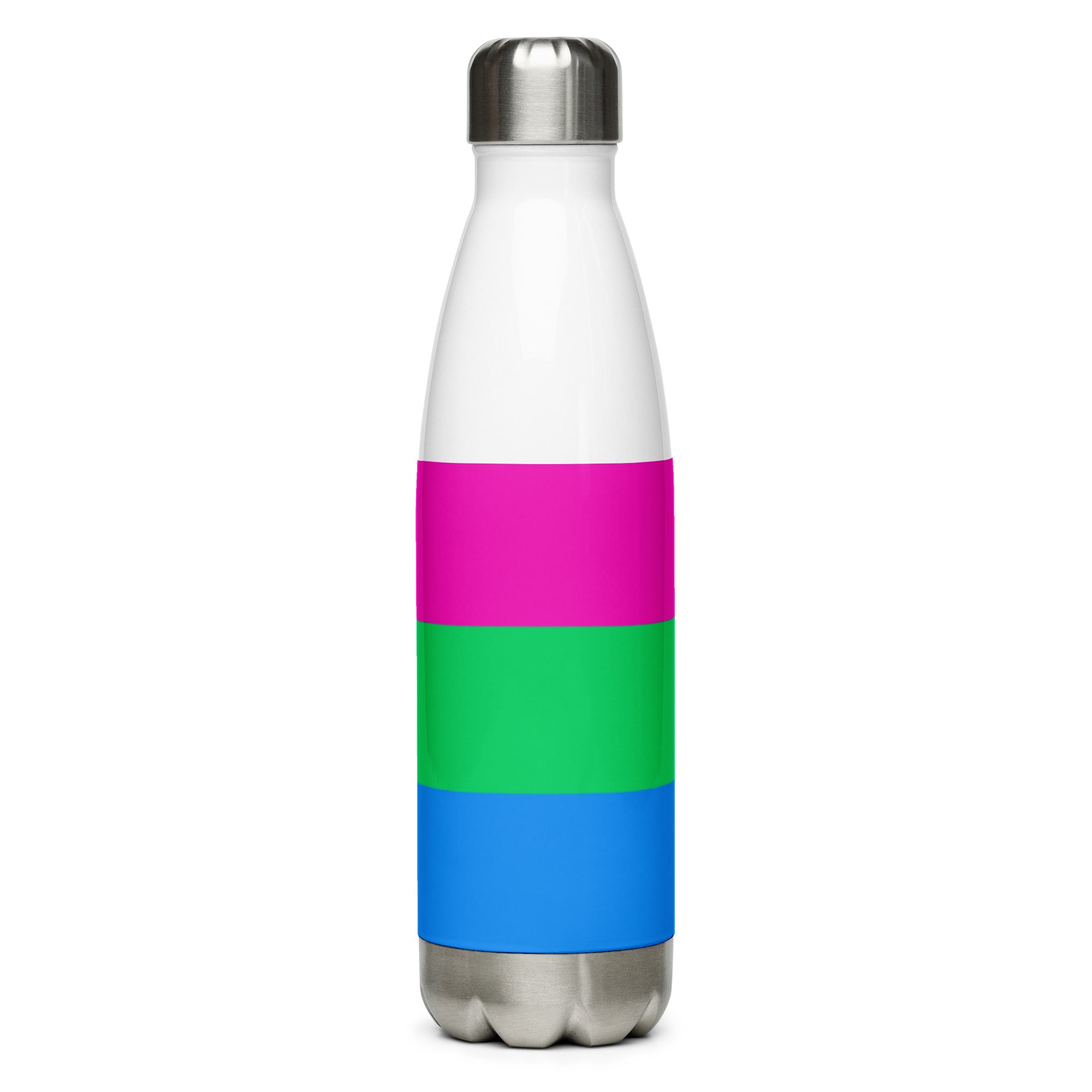 Stainless Steel Water Bottle Polysexual Flag