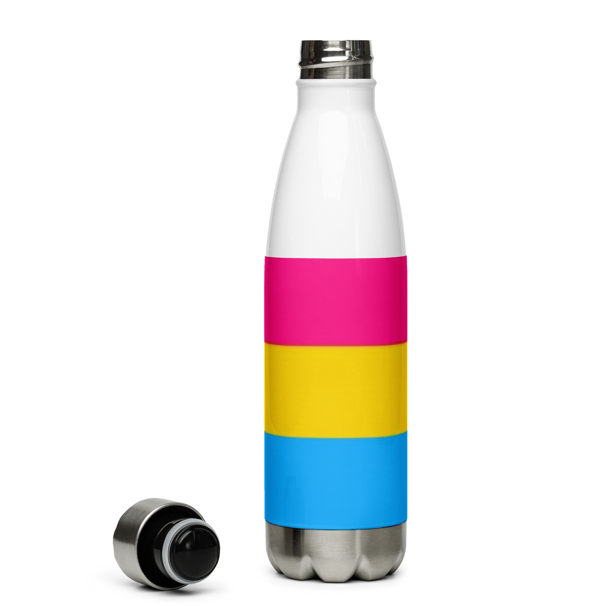 Stainless Steel Water Bottle Pansexual Flag