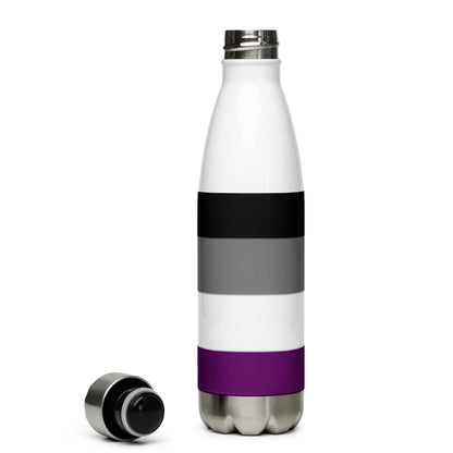 Stainless Steel Water Bottle Asexual Flag