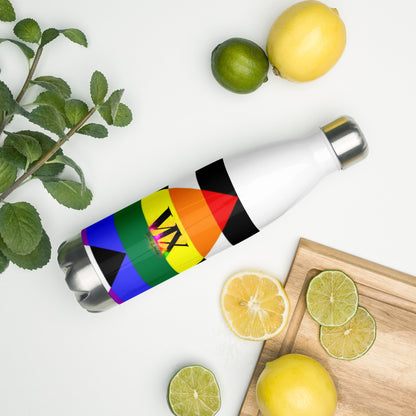 Stainless Steel Water Bottle Straight Ally Flag