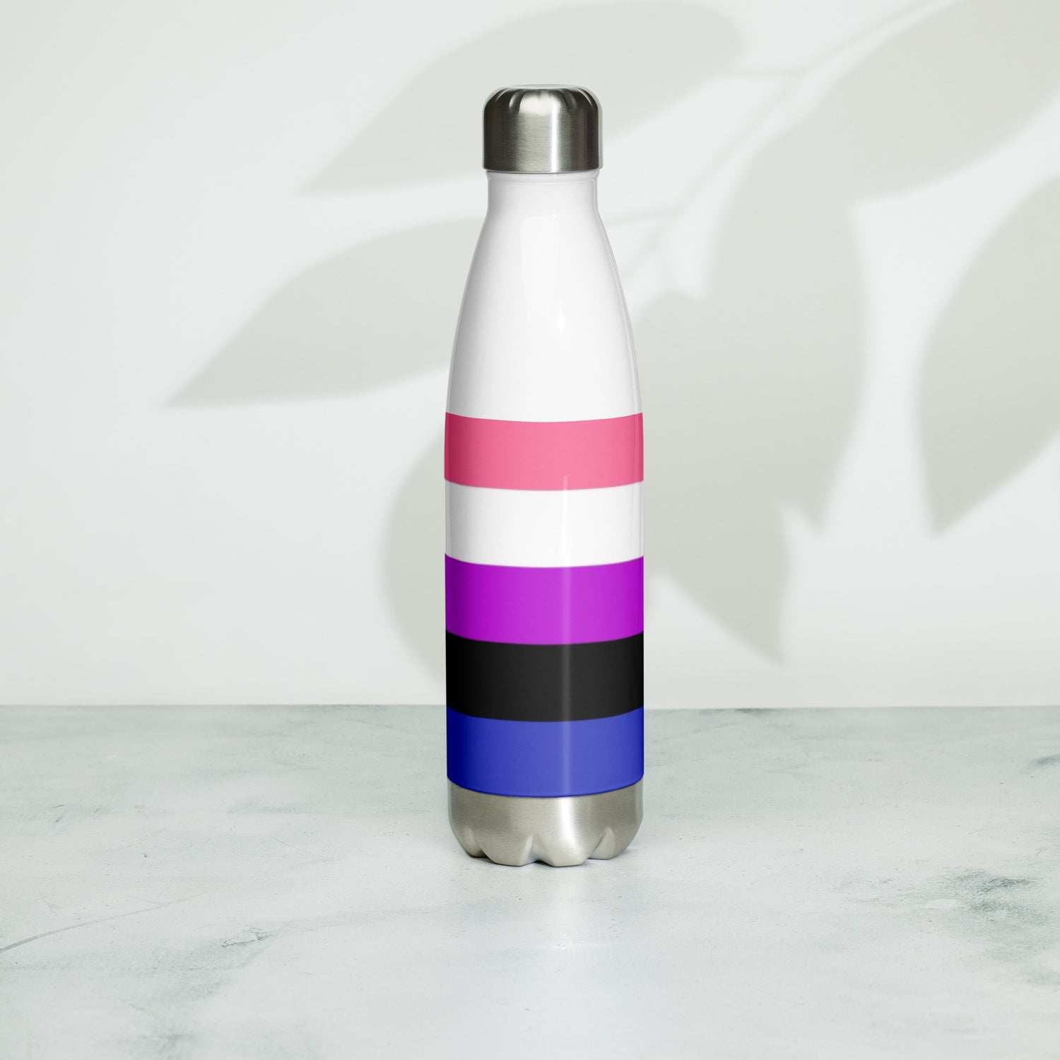 Stainless Steel Water Bottle Genderfluid Pride