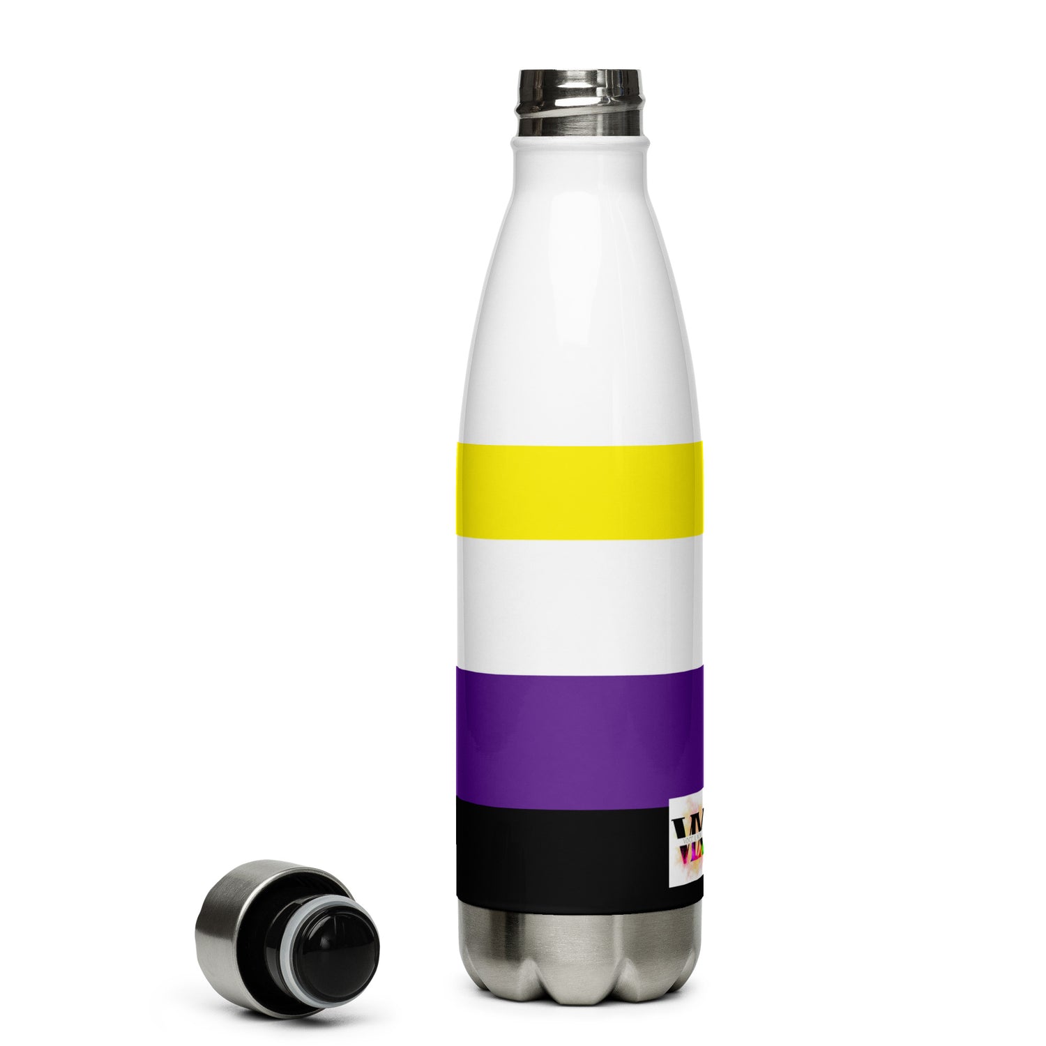 Stainless Steel Water Bottle Non-Binary Flag