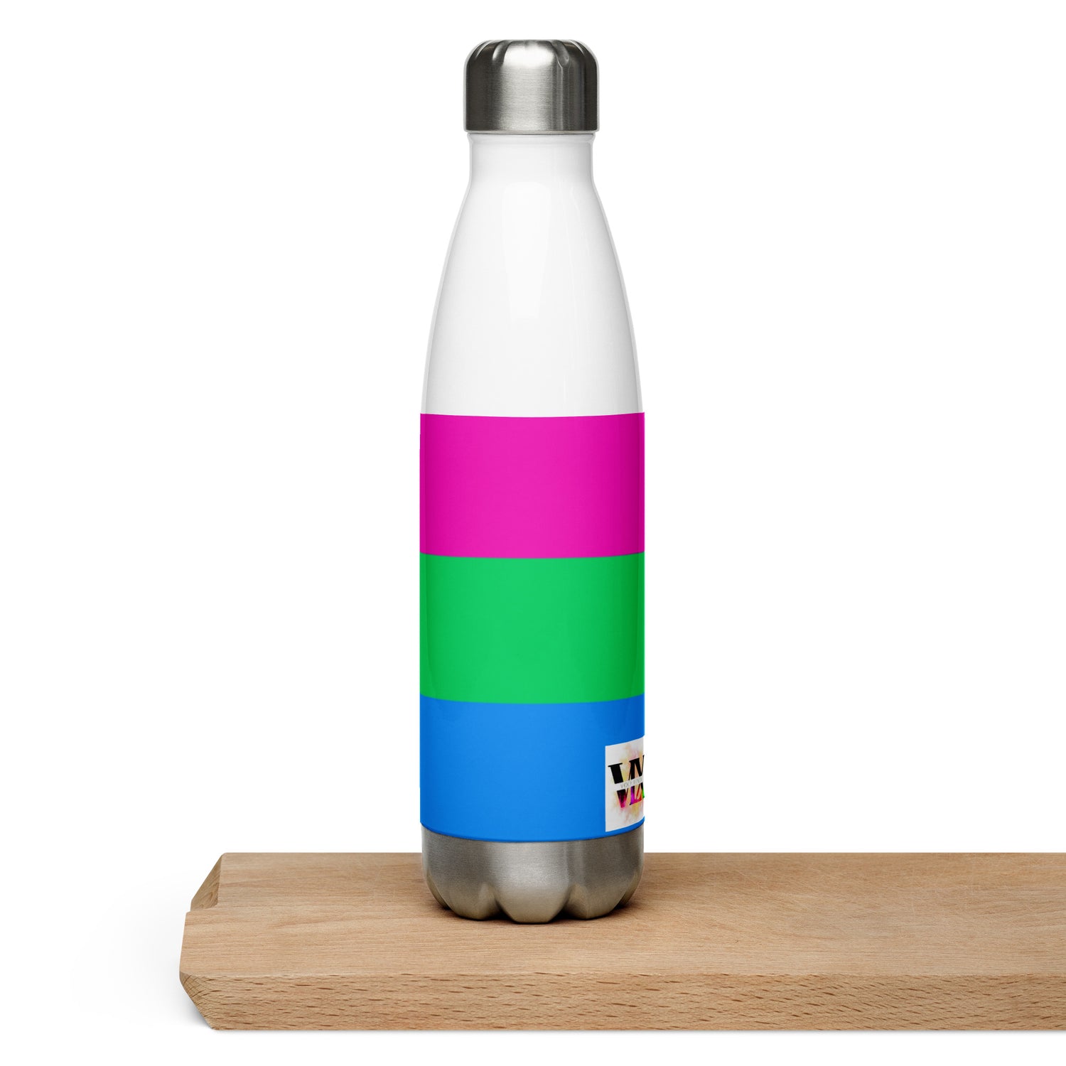 Stainless Steel Water Bottle Polysexual Flag