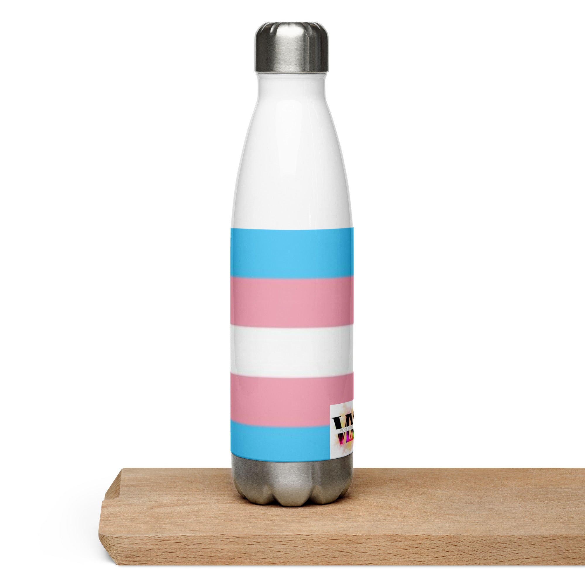 Stainless Steel Water Bottle Transgender Flag