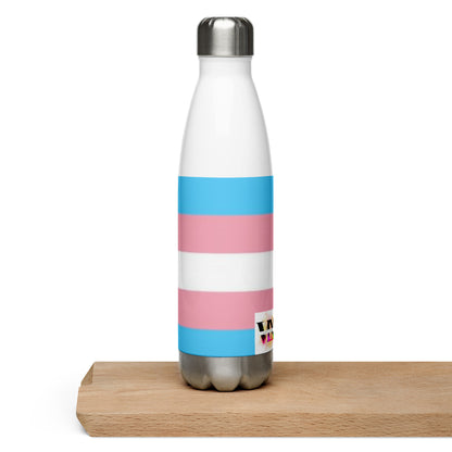 Stainless Steel Water Bottle Transgender Flag