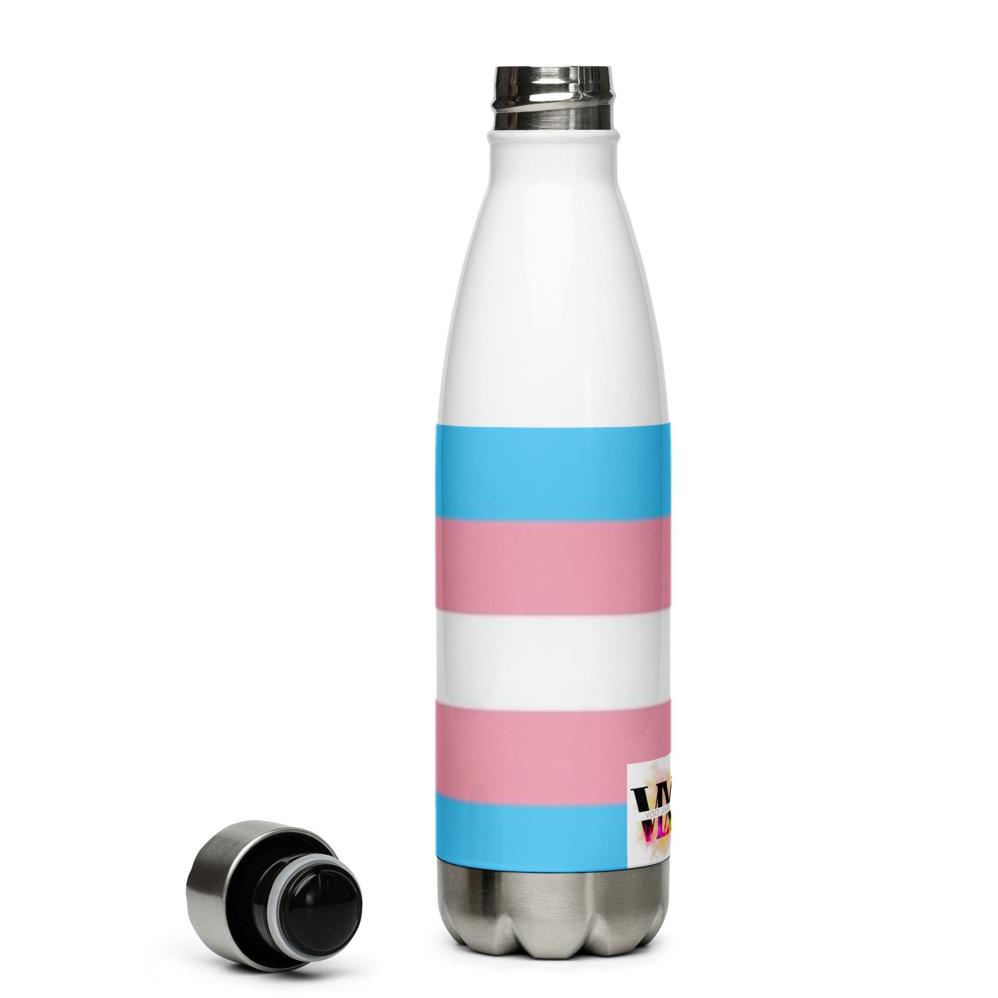 Stainless Steel Water Bottle Transgender Flag