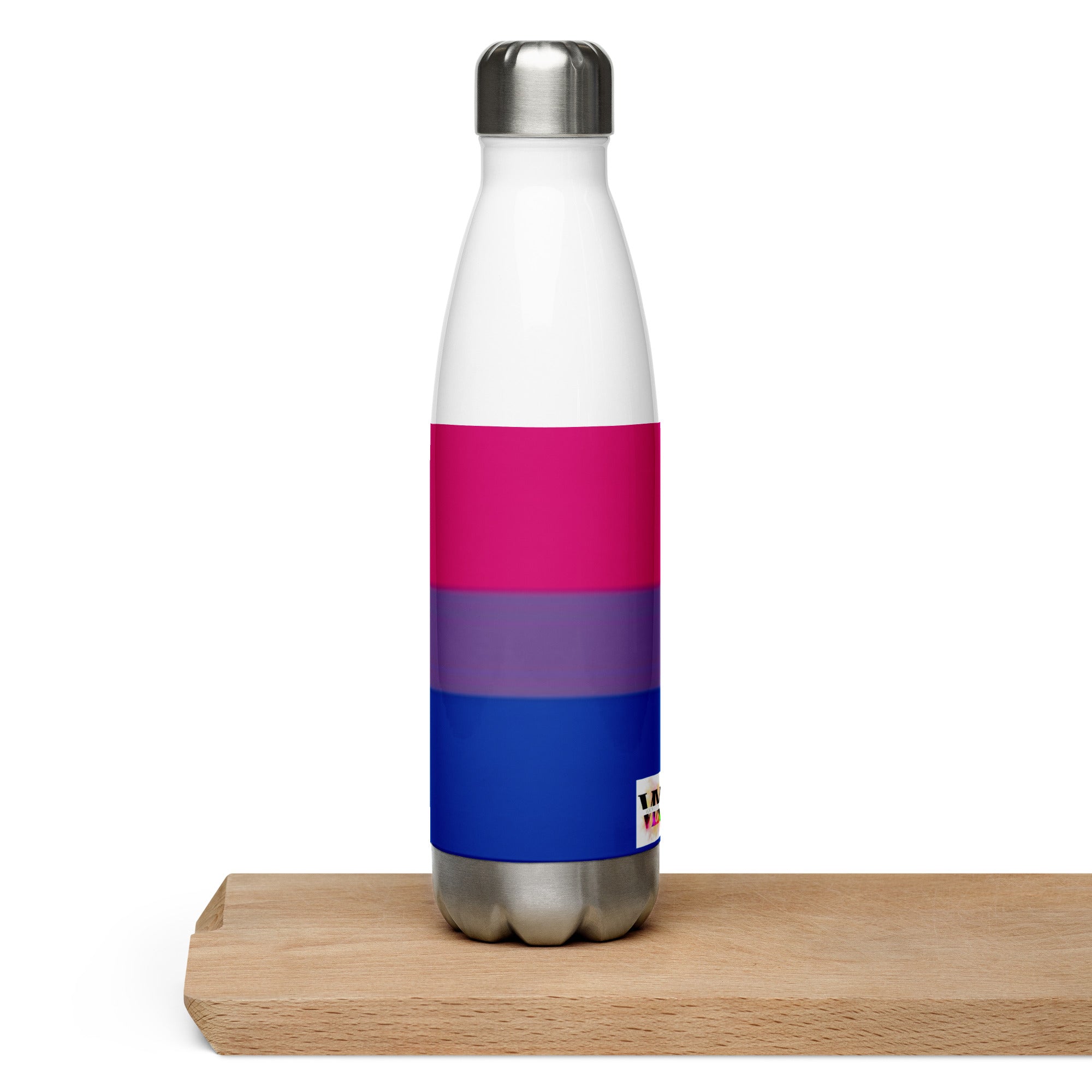 Botella de agua de acero inoxidable Bandera Bisexual