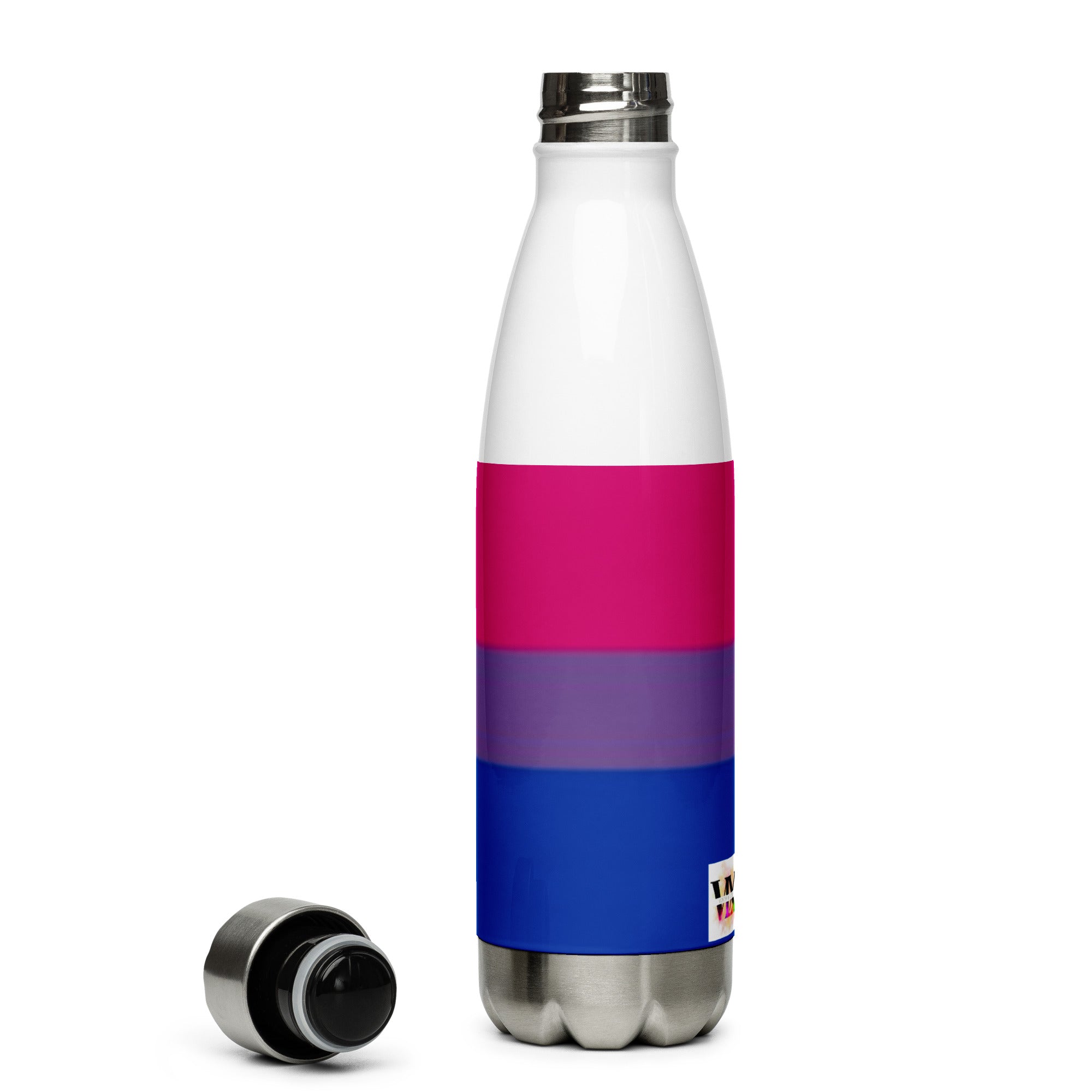 Botella de agua de acero inoxidable Bandera Bisexual