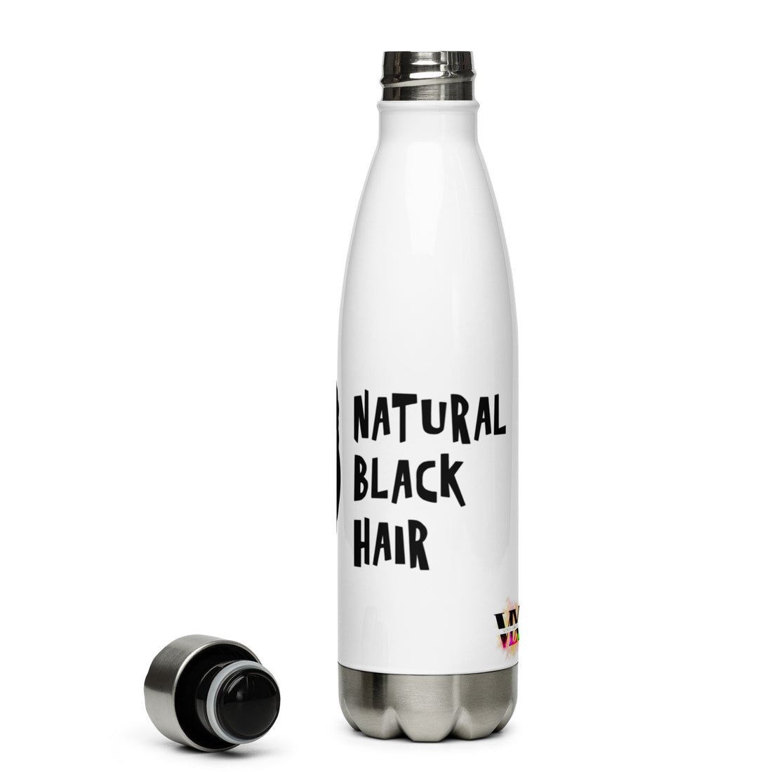 Stainless Steel Water Bottle Natural Black Hair