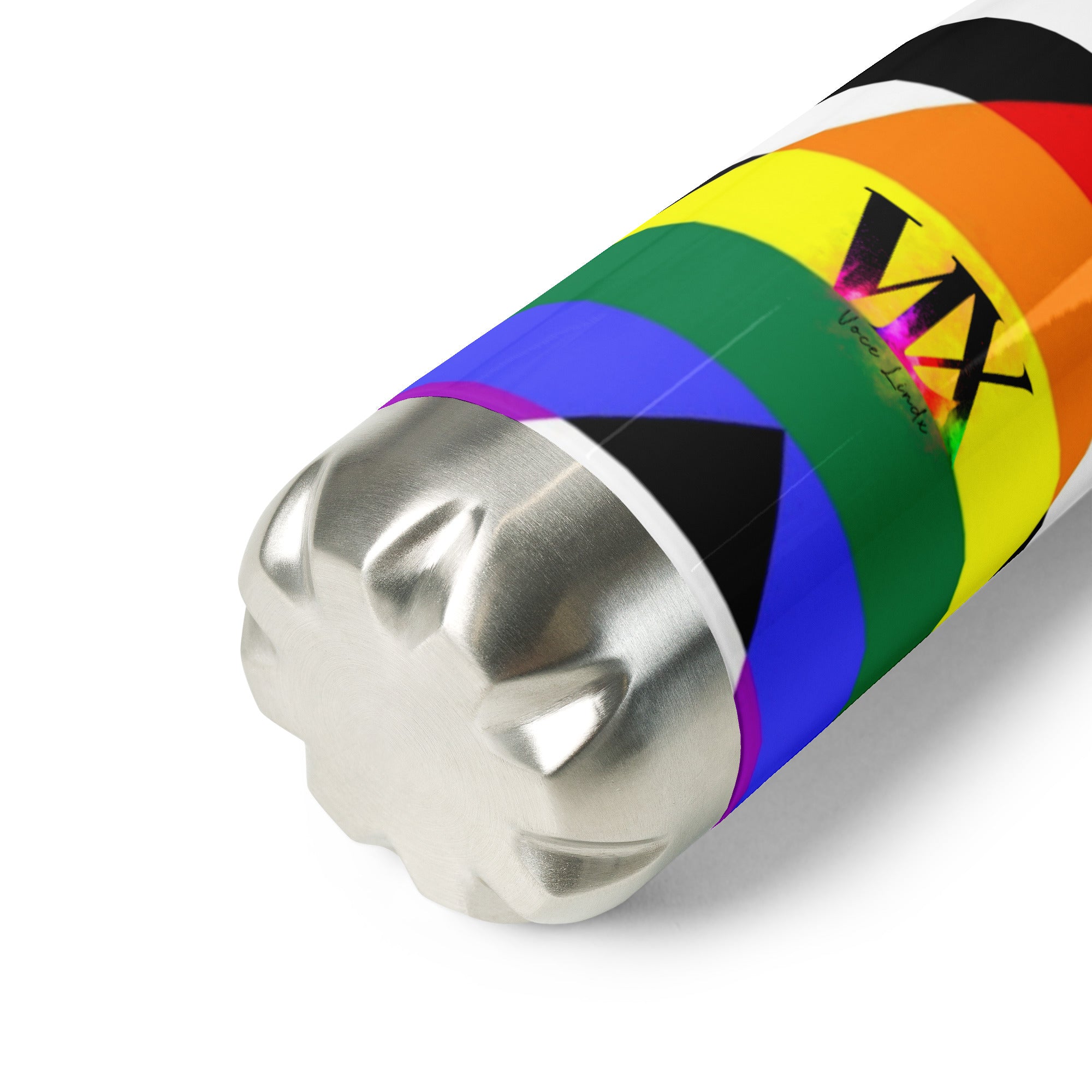 Stainless Steel Water Bottle Straight Ally Flag