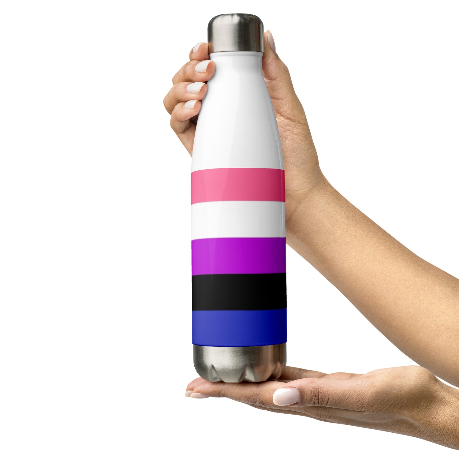 Stainless Steel Water Bottle Genderfluid Pride