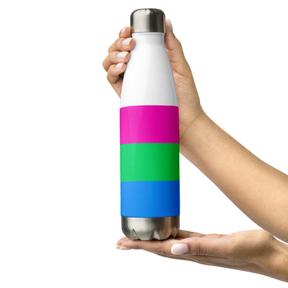 Stainless Steel Water Bottle Polysexual Flag