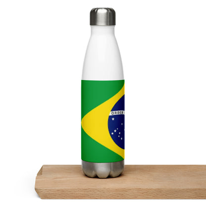 Botella de agua de acero inoxidable Bandera de Brasil