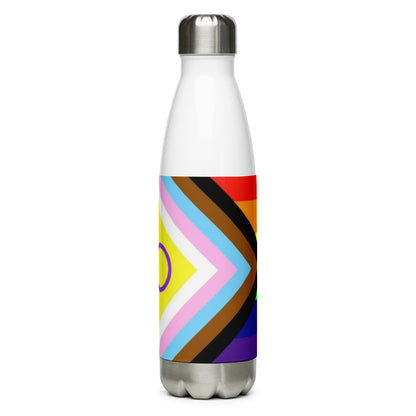 Stainless Steel Water Bottle Non-binary and Pride Intersex-Inclusive