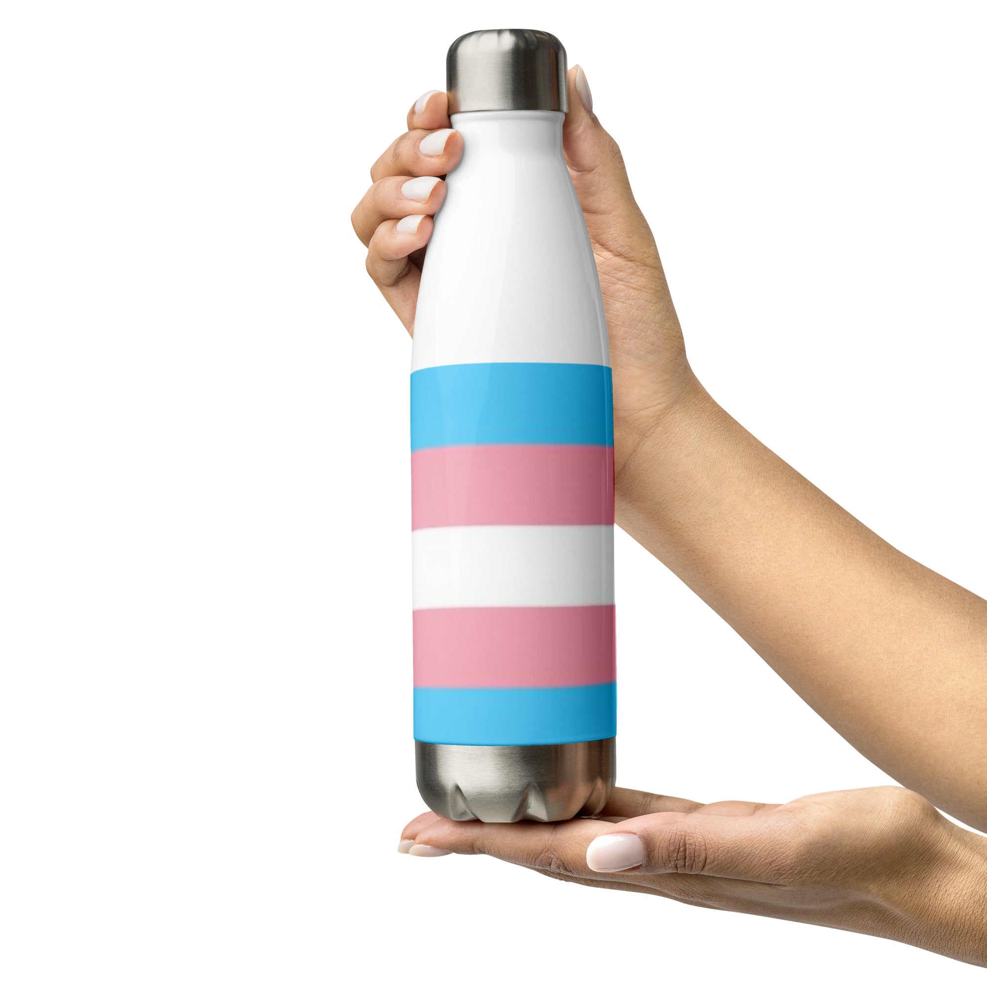 Stainless Steel Water Bottle Transgender Flag