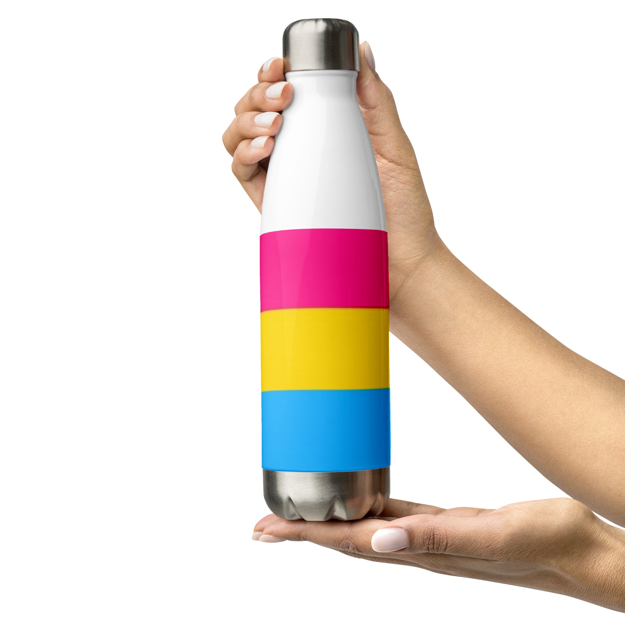 Botella de agua de acero inoxidable Bandera Pansexual