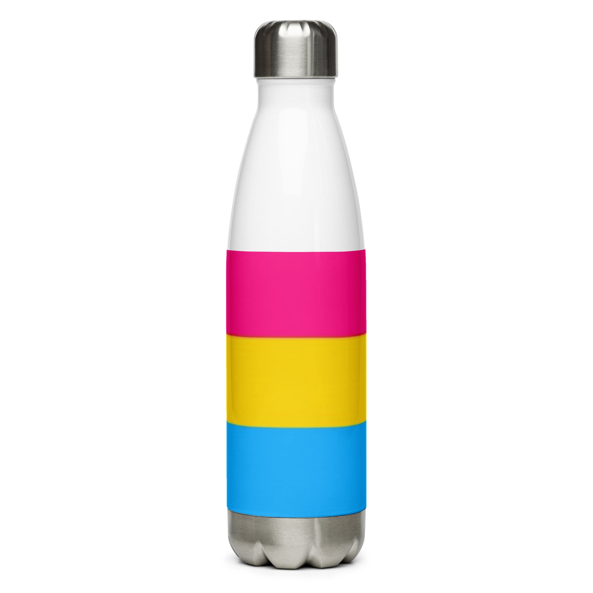 Stainless Steel Water Bottle Pansexual Flag