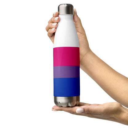 Botella de agua de acero inoxidable Bandera Bisexual