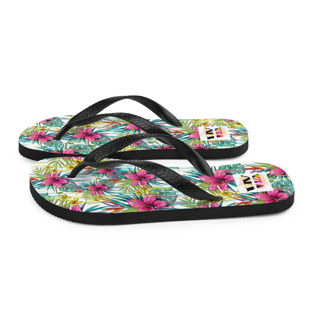 Flip-Flops Pink Flowers