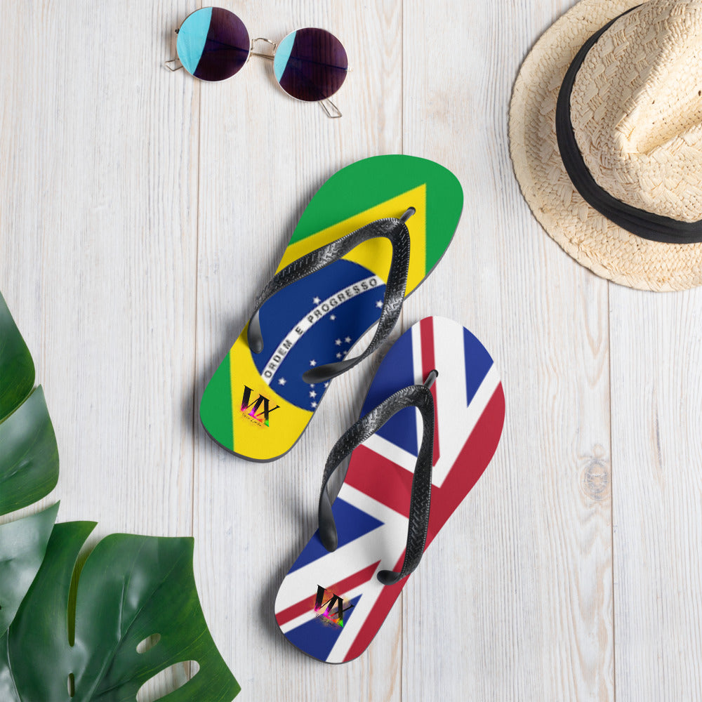 Chanclas de Brasil e Inglaterra