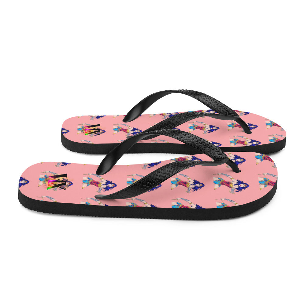 Chanclas Mujer Maravilla Fondo Rosa