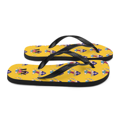 Flip-Flops Wonder Woman on Yellow Background