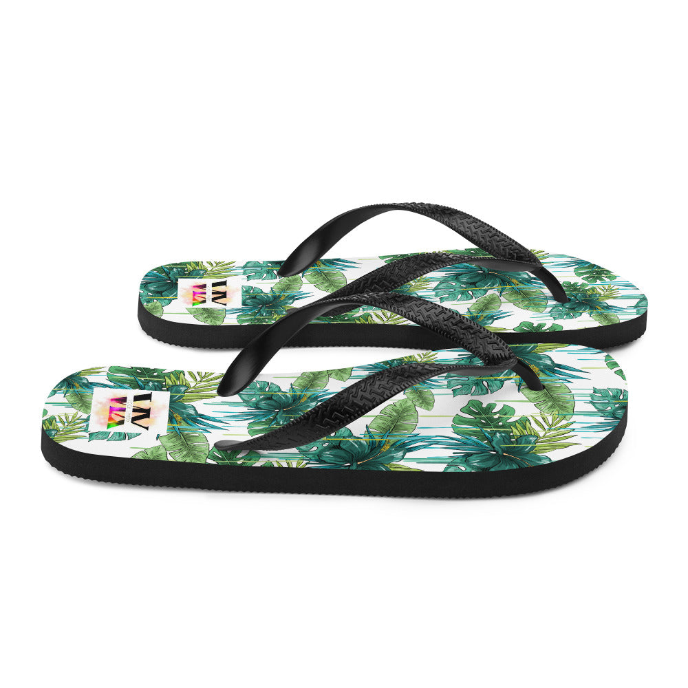 Chanclas Flores Verdes