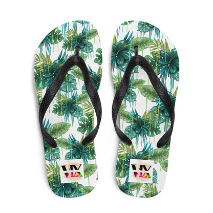 Flip-Flops  Green Flowers