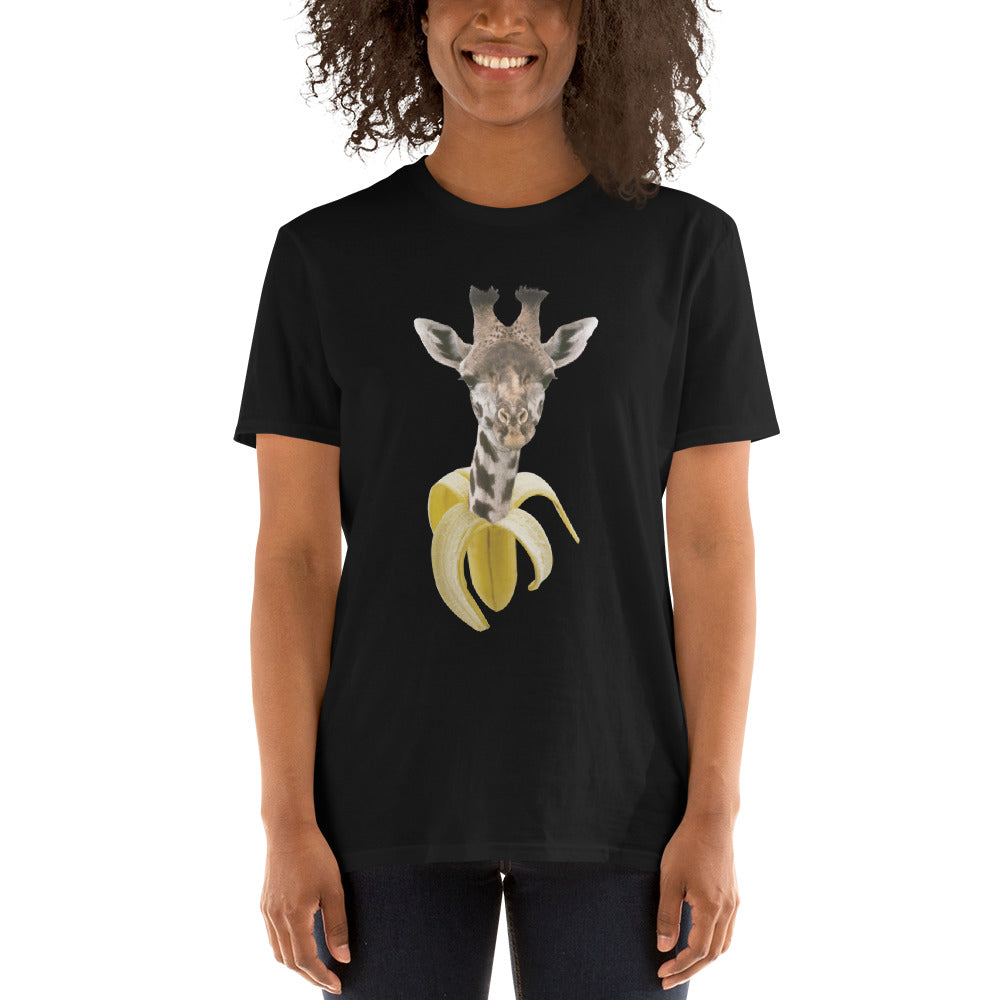 Camiseta Manga Curta Banana Girafa