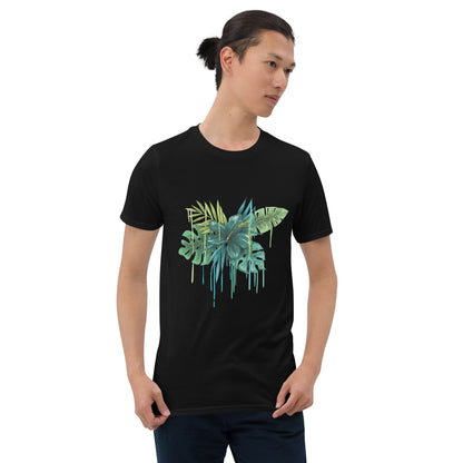 Camiseta Manga Corta Flor Azul