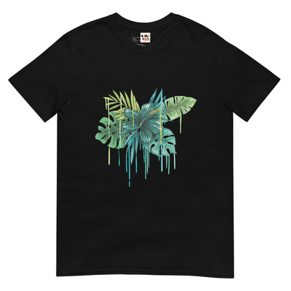 Camiseta Manga Corta Flor Azul