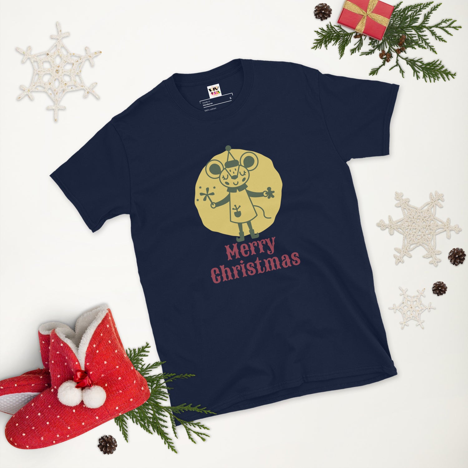 Camiseta de manga corta Feliz Navidad