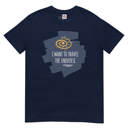 Camiseta de manga corta Quiero Viajar por el Universo