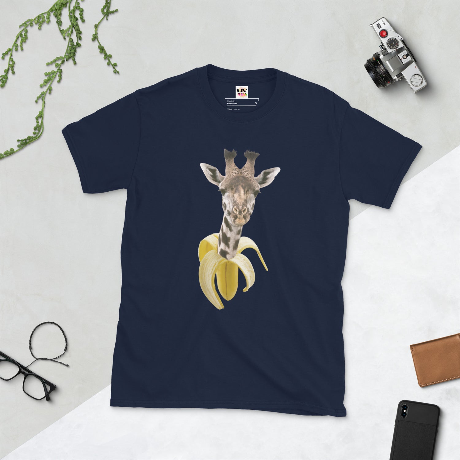 Camiseta Manga Corta Banana Jirafa