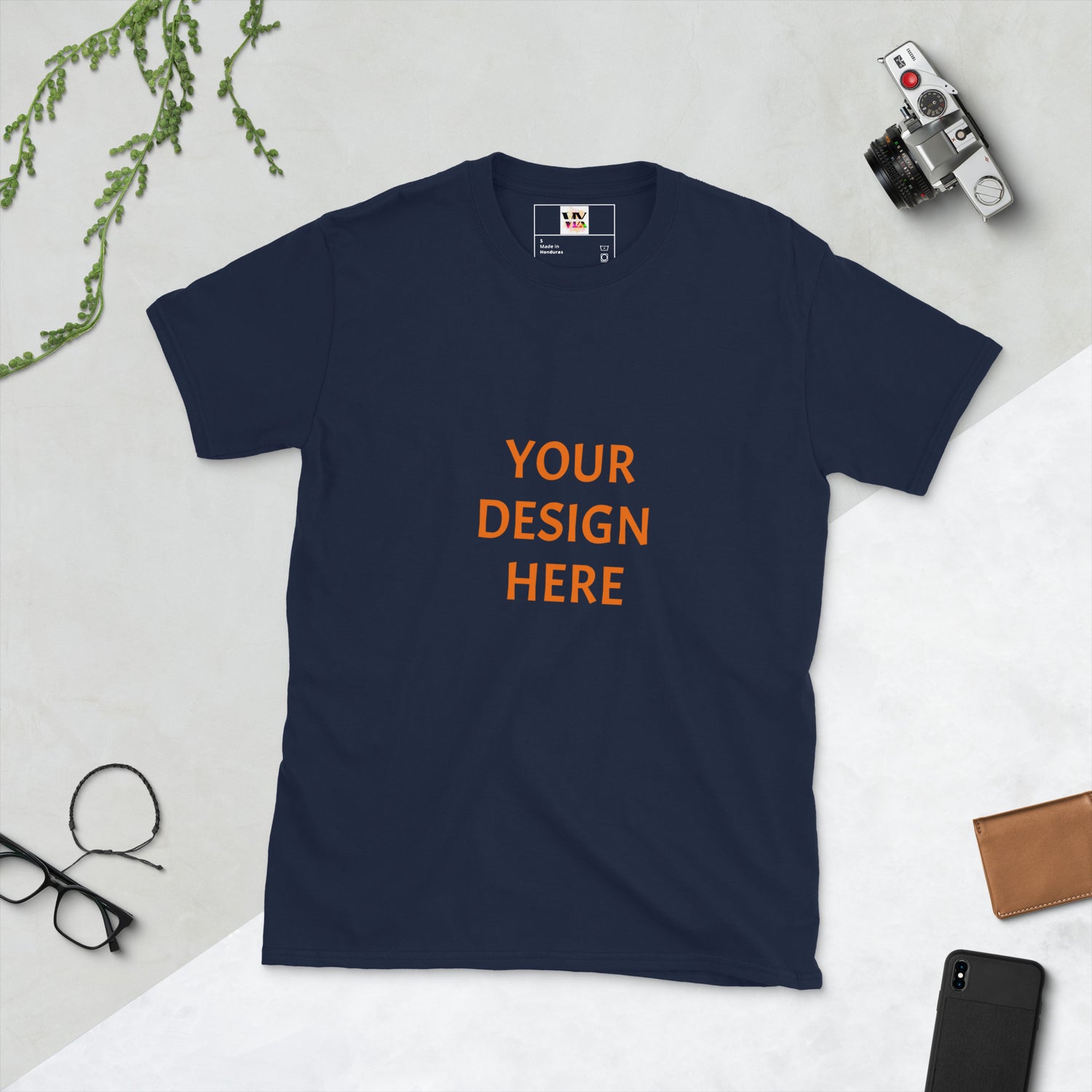 Camiseta de manga curta para todos os gêneros Crie seu próprio design