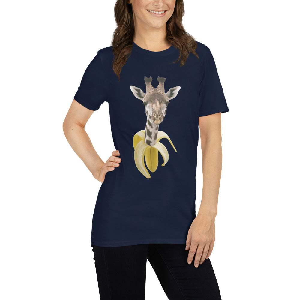 Camiseta Manga Curta Banana Girafa