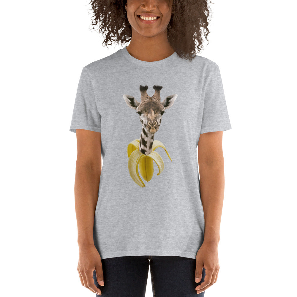 Camiseta Manga Curta Banana Girafa