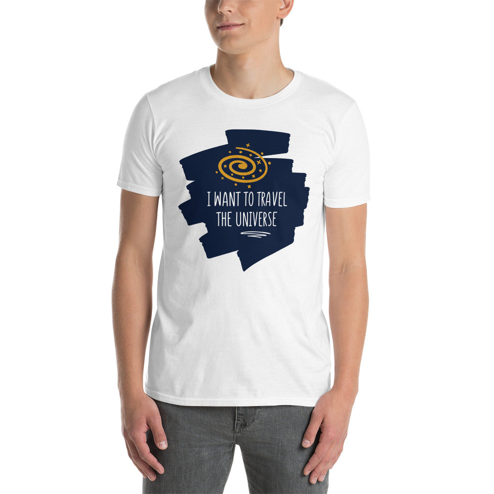 Camiseta de Manga Corta Quiero Viajar por el Universo