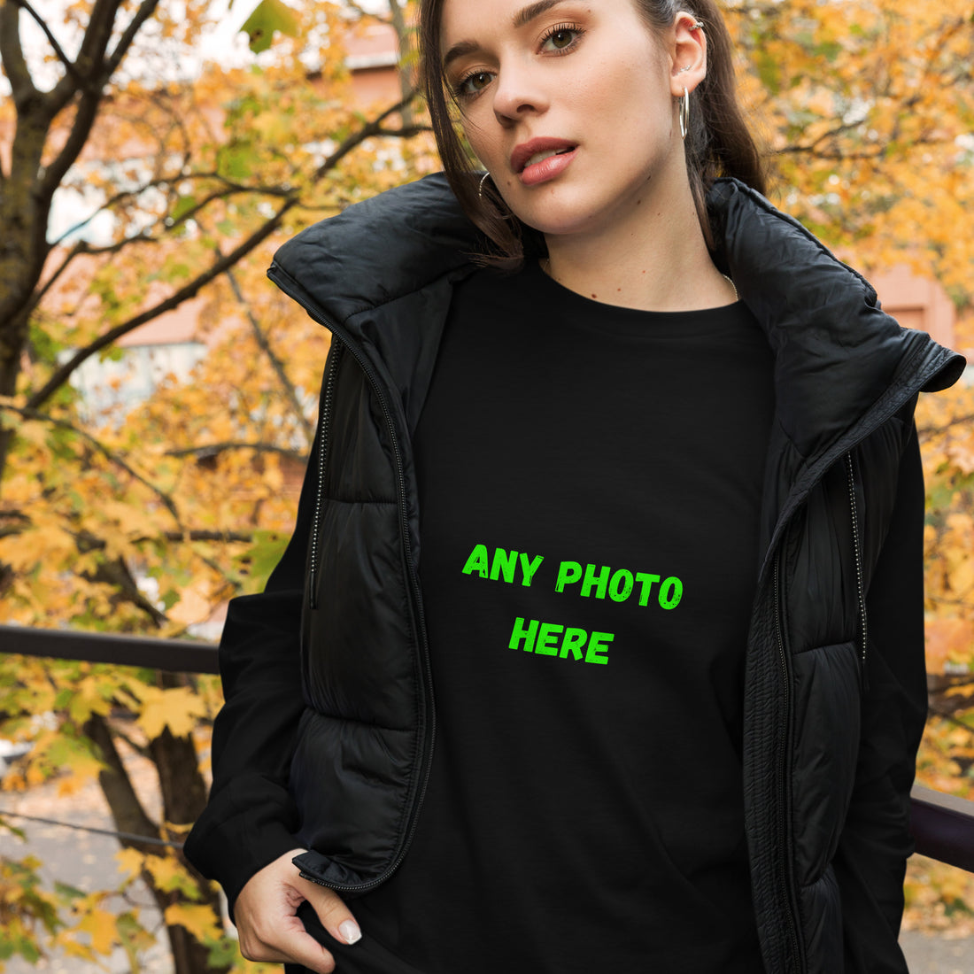 Camiseta de manga larga con look casual Sube cualquier foto