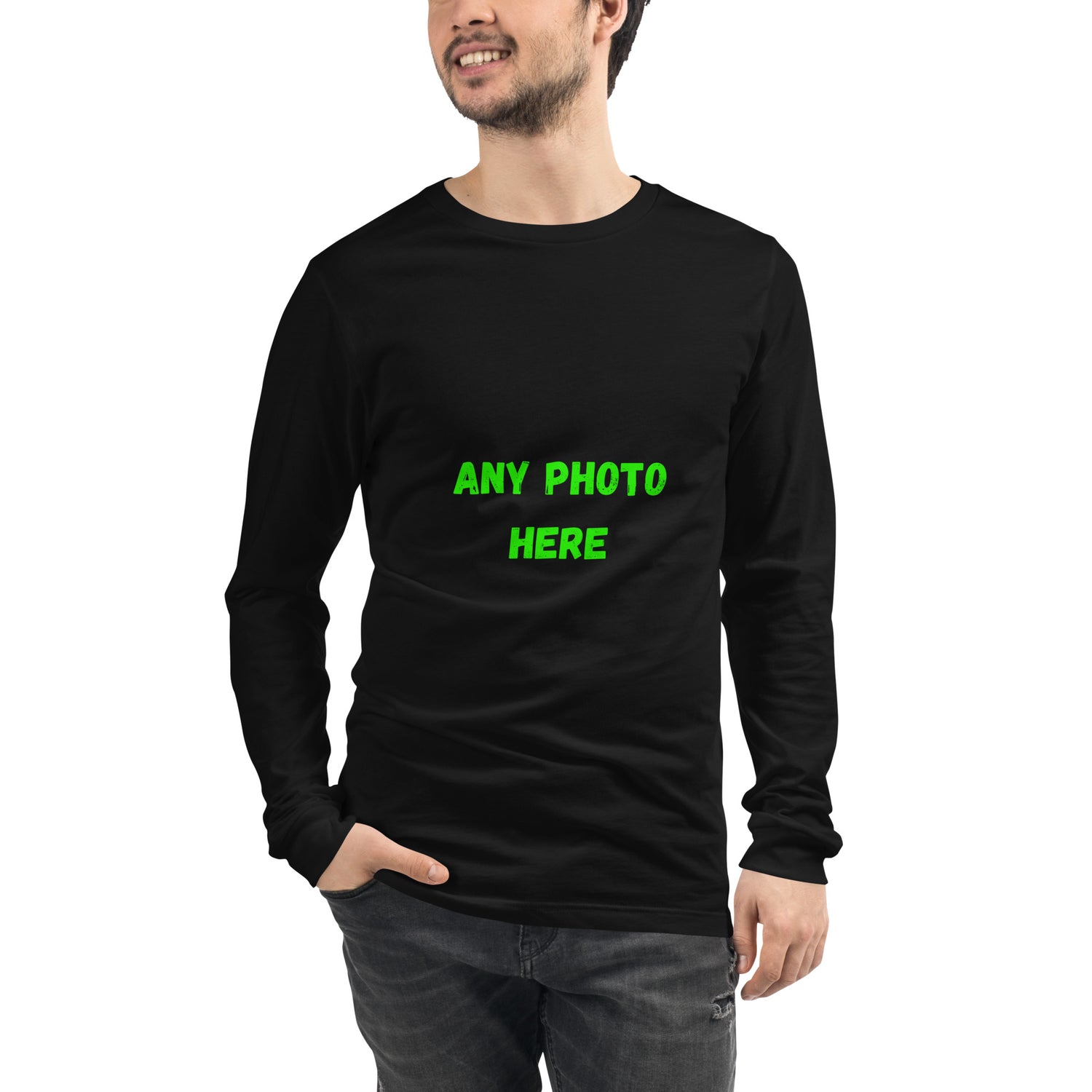 Casual Look Long Sleeve Tee Upload any photo