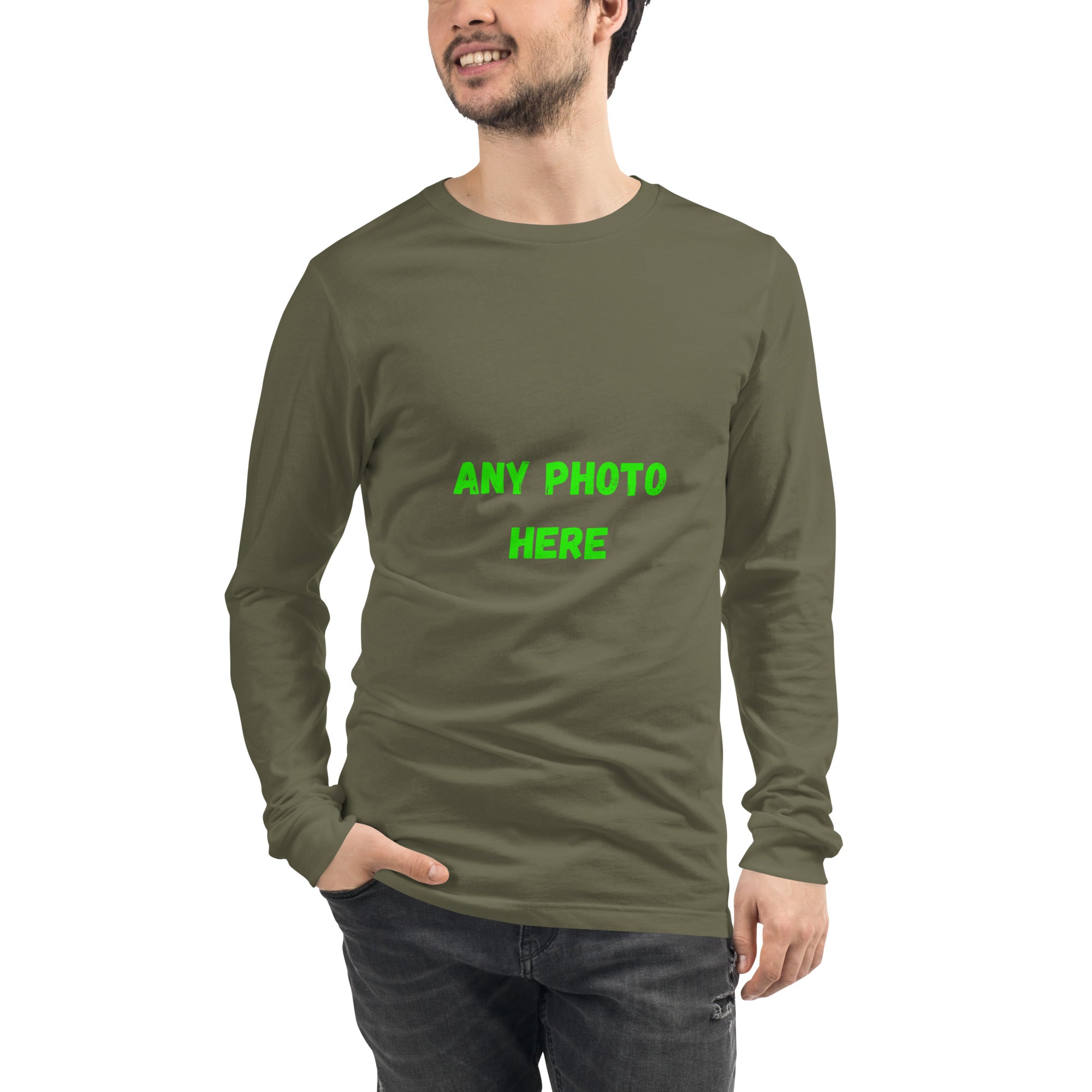 Casual Look Long Sleeve Tee Upload any photo