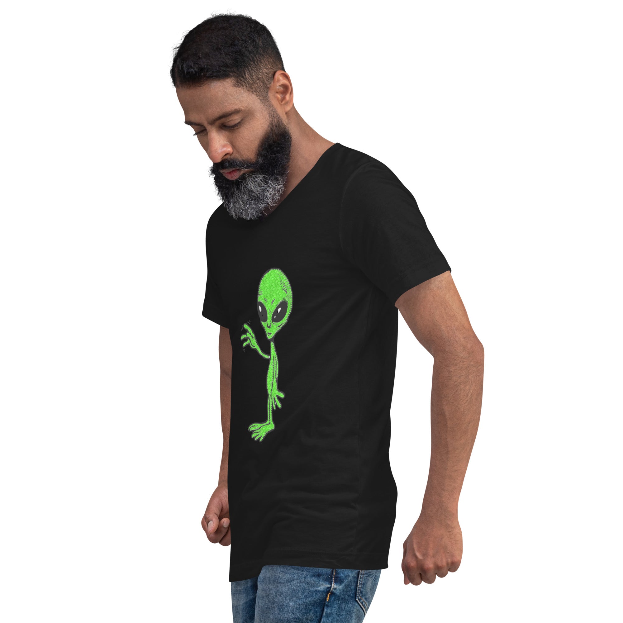 Camiseta de manga curta com decote em V ET